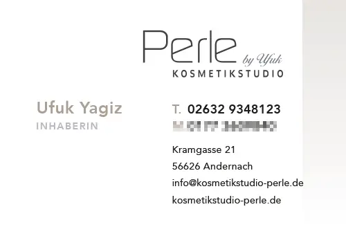 Grafikanwendung für Perle Visitenkarte